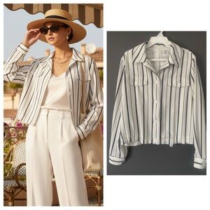 Coastal Grandma Striped Overshirt 4 Minimalist Corpcore Utility Jacket
